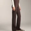 Pantaloni largi, cu talie înaltă, călduroși, cu buzunare Pantaloni largi, cu talie înaltă, călduroși, cu buzunare