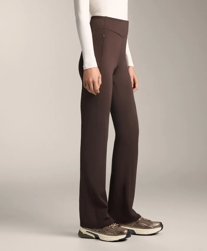 Pantaloni largi, cu talie înaltă, călduroși, cu buzunare Pantaloni largi, cu talie înaltă, călduroși, cu buzunare
