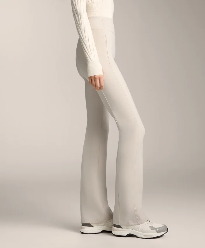 Pantaloni largi, cu talie înaltă, călduroși, cu buzunare Pantaloni largi, cu talie înaltă, călduroși, cu buzunare