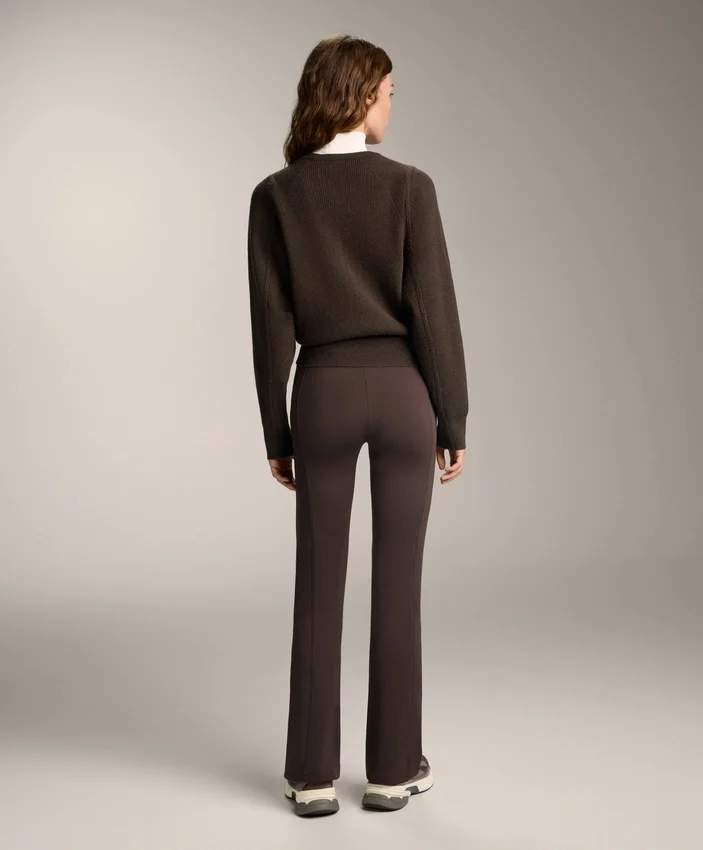 Pantaloni largi, cu talie înaltă, călduroși, cu buzunare Pantaloni largi, cu talie înaltă, călduroși, cu buzunare