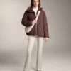 Pantaloni largi, cu talie înaltă, călduroși, cu buzunare Pantaloni largi, cu talie înaltă, călduroși, cu buzunare