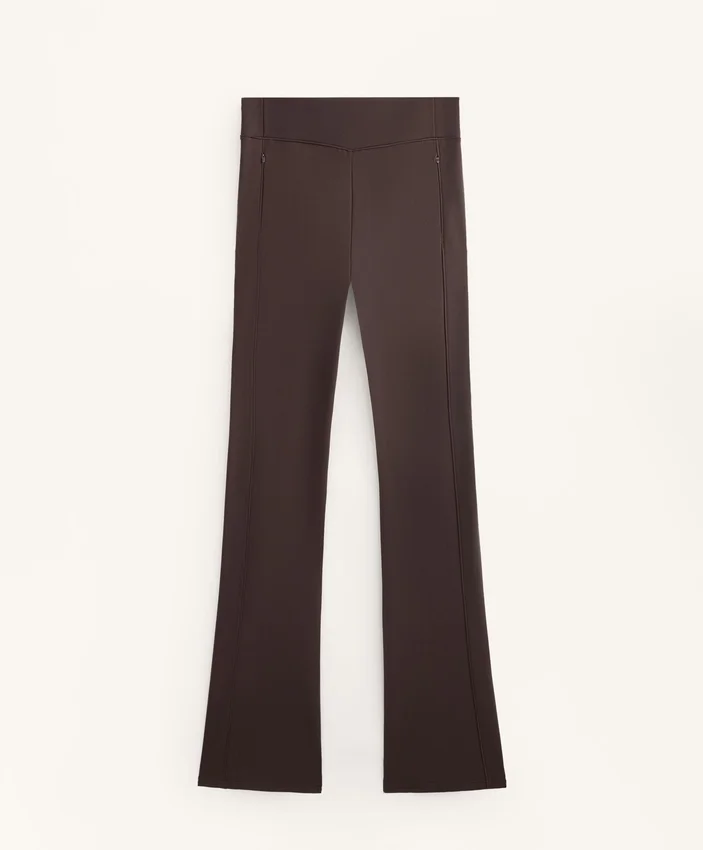 Pantaloni largi, cu talie înaltă, călduroși, cu buzunare Pantaloni largi, cu talie înaltă, călduroși, cu buzunare