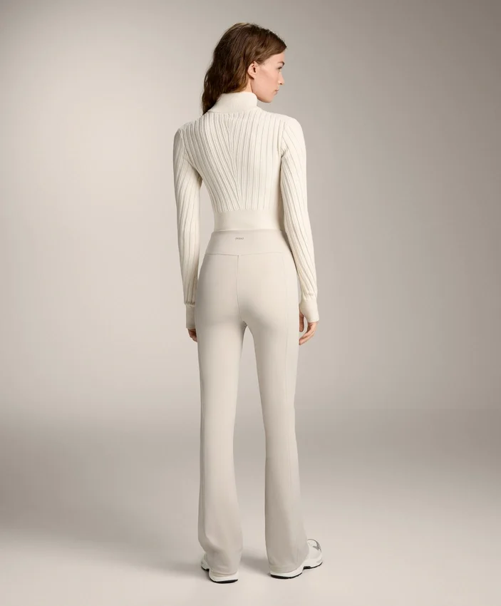 Pantaloni largi, cu talie înaltă, călduroși, cu buzunare Pantaloni largi, cu talie înaltă, călduroși, cu buzunare