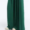 Pantaloni largi din bumbac piqué, cu pliuri Pantaloni largi din bumbac piqué, cu pliuri