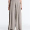 Pantaloni largi din modal, cu textură Soft Touch, cu detaliu tip corset Pantaloni largi din modal, cu textură Soft Touch, cu detaliu tip corset