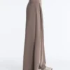 Pantaloni largi din modal, cu textură Soft Touch la atingere și talie tip corset Pantaloni largi din modal, cu textură Soft Touch la atingere și talie tip corset