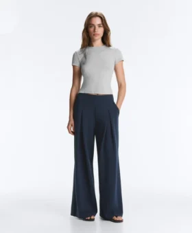 pantaloni largi din piqu cu bumbac 2 1 280x339 - Pantaloni largi din piqu&eacute; cu bumbac