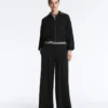Pantaloni lungi cu croi larg, din modal Soft Touch și cu pliuri Pantaloni lungi cu croi larg, din modal Soft Touch și cu pliuri