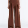 Pantaloni lungi din modal Soft Touch, cu detaliu plisat Pantaloni lungi din modal Soft Touch, cu detaliu plisat