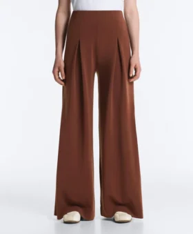 Pantaloni lungi din modal Soft Touch, cu detaliu plisat