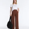 Pantaloni lungi din modal Soft Touch, cu detaliu plisat Pantaloni lungi din modal Soft Touch, cu detaliu plisat