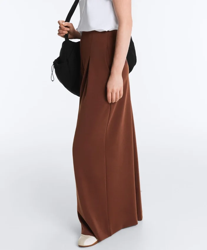 Pantaloni lungi din modal Soft Touch, cu detaliu plisat Pantaloni lungi din modal Soft Touch, cu detaliu plisat
