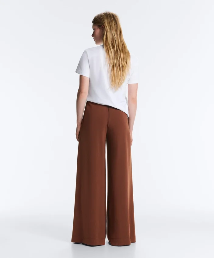 Pantaloni lungi din modal Soft Touch, cu detaliu plisat Pantaloni lungi din modal Soft Touch, cu detaliu plisat