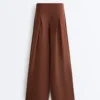 Pantaloni lungi din modal Soft Touch, cu detaliu plisat Pantaloni lungi din modal Soft Touch, cu detaliu plisat