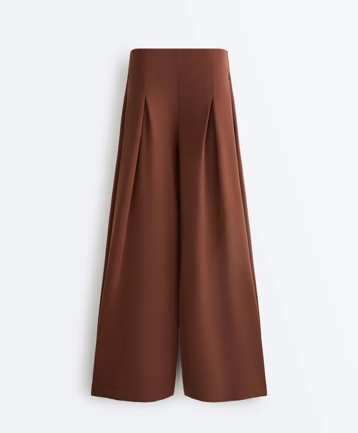 Pantaloni lungi din modal Soft Touch, cu detaliu plisat Pantaloni lungi din modal Soft Touch, cu detaliu plisat