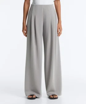 Pantaloni lungi plisați din modal Soft Touch
