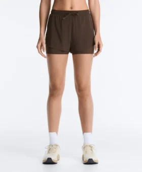 Pantaloni scurți 2-în-1 cu talie medie și textură Light Touch