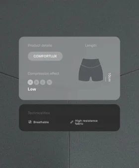 Pantaloni scurți Comfortlux cu talie înaltă de 10 cm