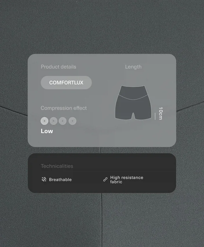 Pantaloni scurți Comfortlux cu talie înaltă de 10 cm Pantaloni scurți Comfortlux cu talie înaltă de 10 cm