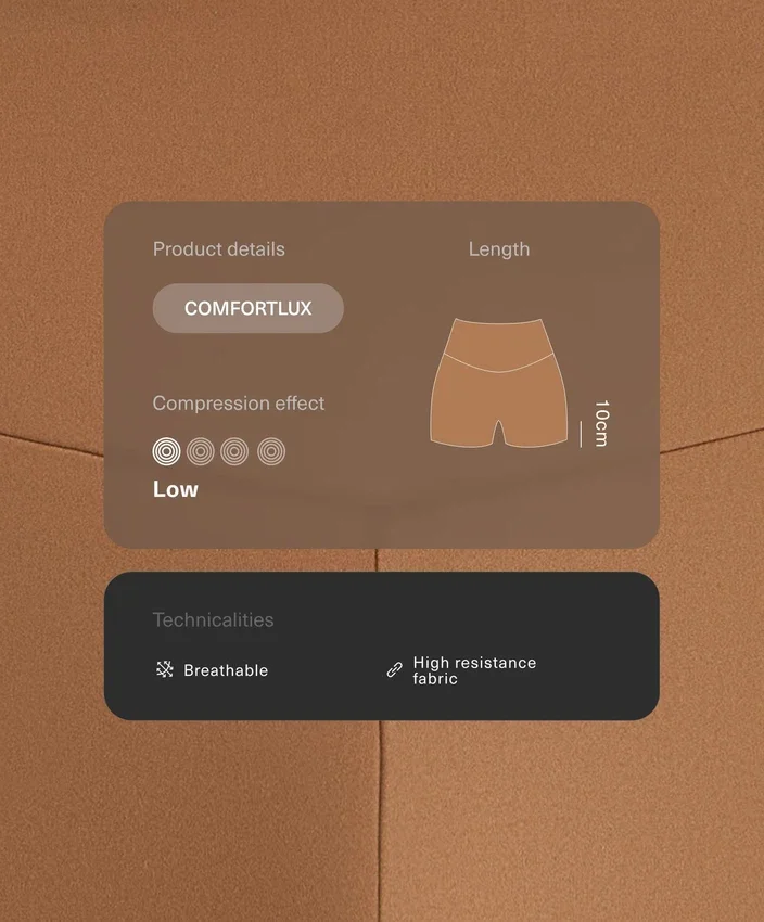 Pantaloni scurți Comfortlux cu talie înaltă de 10 cm Pantaloni scurți Comfortlux cu talie înaltă de 10 cm