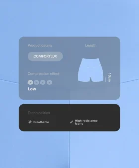 Pantaloni scurți Comfortlux cu talie înaltă de 10 cm