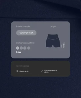 Pantaloni scurți Comfortlux cu talie înaltă de 10 cm