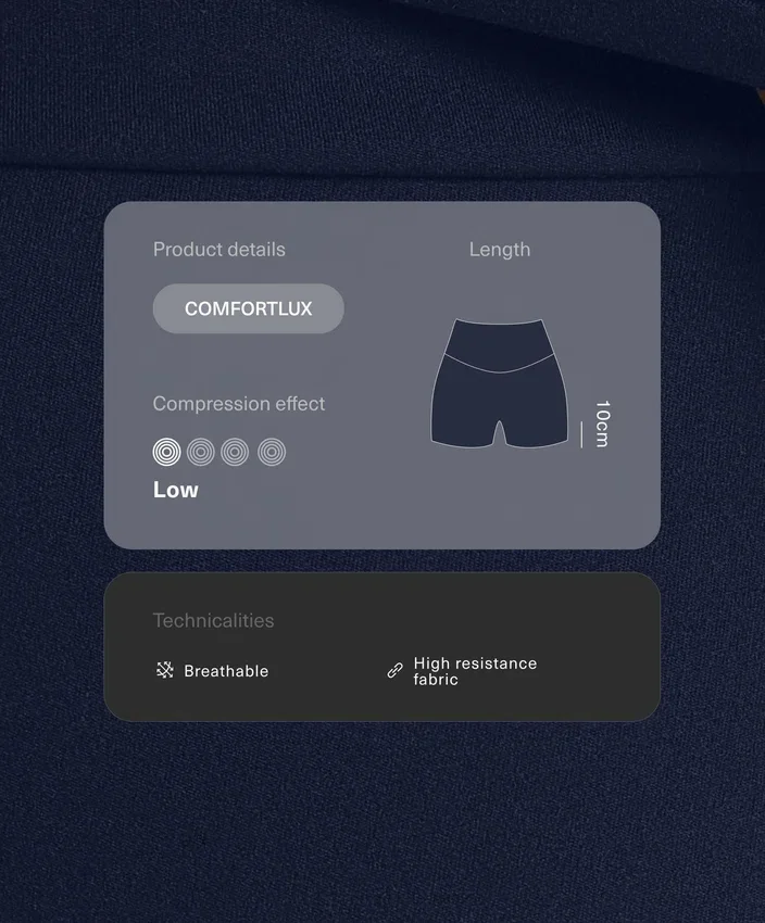 Pantaloni scurți Comfortlux cu talie înaltă de 10 cm Pantaloni scurți Comfortlux cu talie înaltă de 10 cm