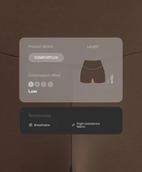 Pantaloni scurți Comfortlux cu talie înaltă de 10 cm