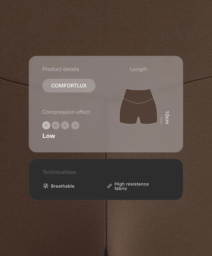 Pantaloni scurți Comfortlux cu talie înaltă de 10 cm Pantaloni scurți Comfortlux cu talie înaltă de 10 cm