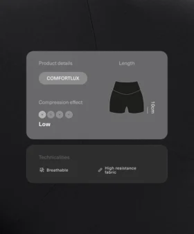 Pantaloni scurți Comfortlux cu talie înaltă de 10 cm