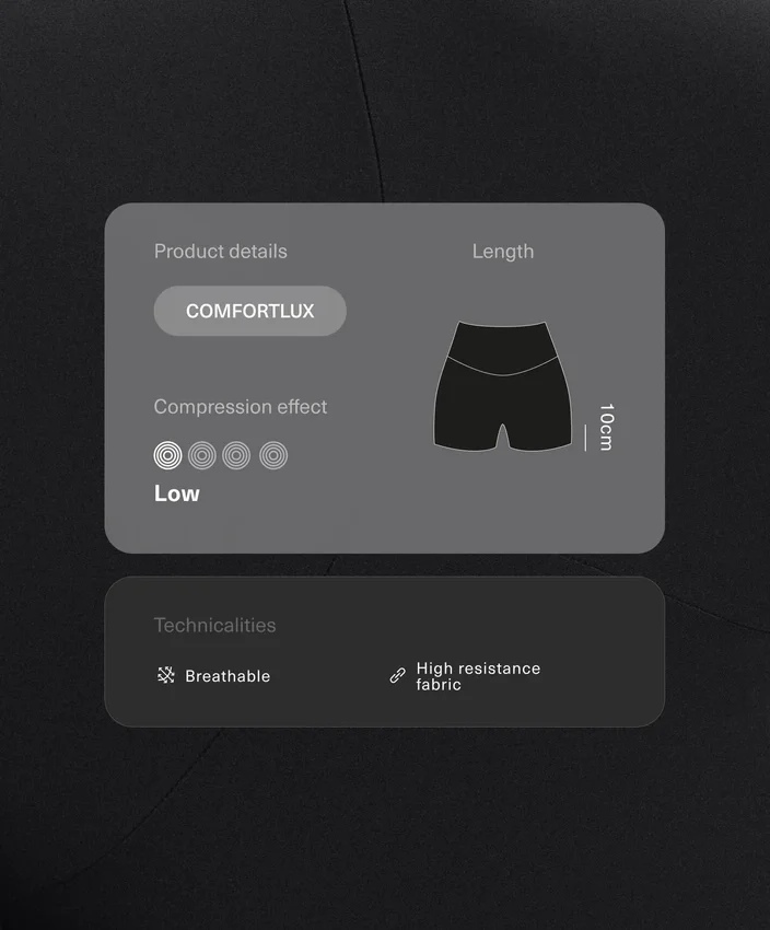 Pantaloni scurți Comfortlux cu talie înaltă de 10 cm Pantaloni scurți Comfortlux cu talie înaltă de 10 cm