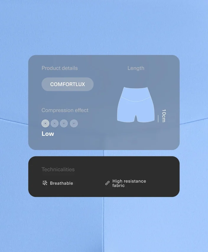 Pantaloni scurți Comfortlux cu talie înaltă de 10 cm Pantaloni scurți Comfortlux cu talie înaltă de 10 cm