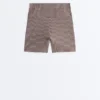Pantaloni scurți Comfortlux cu talie înaltă de 10 cm, cu imprimeu în carouri Pantaloni scurți Comfortlux cu talie înaltă de 10 cm, cu imprimeu în carouri