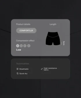Pantaloni scurți Comfortlux cu talie înaltă de 5 cm