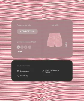 Pantaloni scurți Comfortlux cu talie înaltă de 5 cm, cu dungi