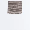 Pantaloni scurți Comfortlux cu talie înaltă de 5 cm, cu dungi Pantaloni scurți Comfortlux cu talie înaltă de 5 cm, cu dungi