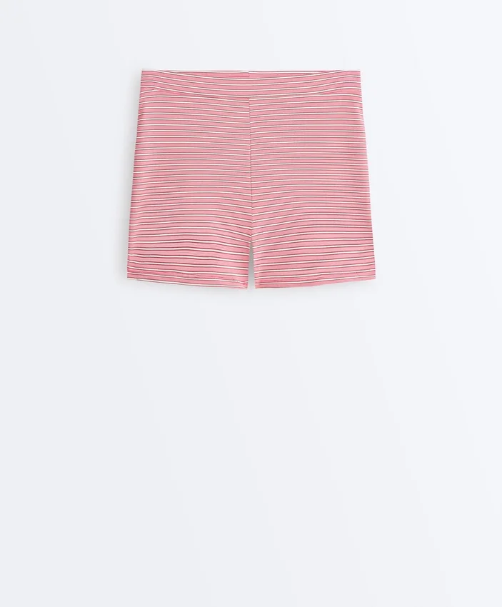 Pantaloni scurți Comfortlux cu talie înaltă de 5 cm, cu dungi Pantaloni scurți Comfortlux cu talie înaltă de 5 cm, cu dungi
