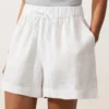 Pantaloni scurți cu talie medie din 100% in Pantaloni scurți cu talie medie din 100% in