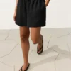 Pantaloni scurți cu talie medie din 100% in Pantaloni scurți cu talie medie din 100% in