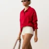 Pantaloni scurți de bikini cu talie înaltă din croșetat cu textură cu bule Pantaloni scurți de bikini cu talie înaltă din croșetat cu textură cu bule