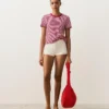 Pantaloni scurți de bikini cu talie înaltă din croșetat cu textură cu bule Pantaloni scurți de bikini cu talie înaltă din croșetat cu textură cu bule