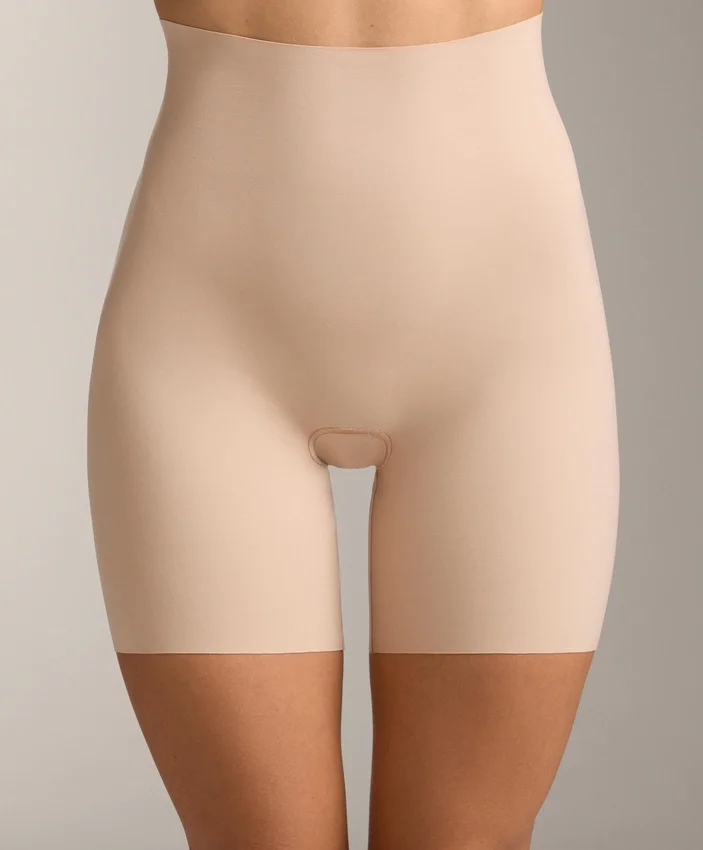 Pantaloni scurți de ciclism cu talie înaltă, din amestec de poliamidă, cu susținere medie invizibilă Pantaloni scurți de ciclism cu talie înaltă, din amestec de poliamidă, cu susținere medie invizibilă