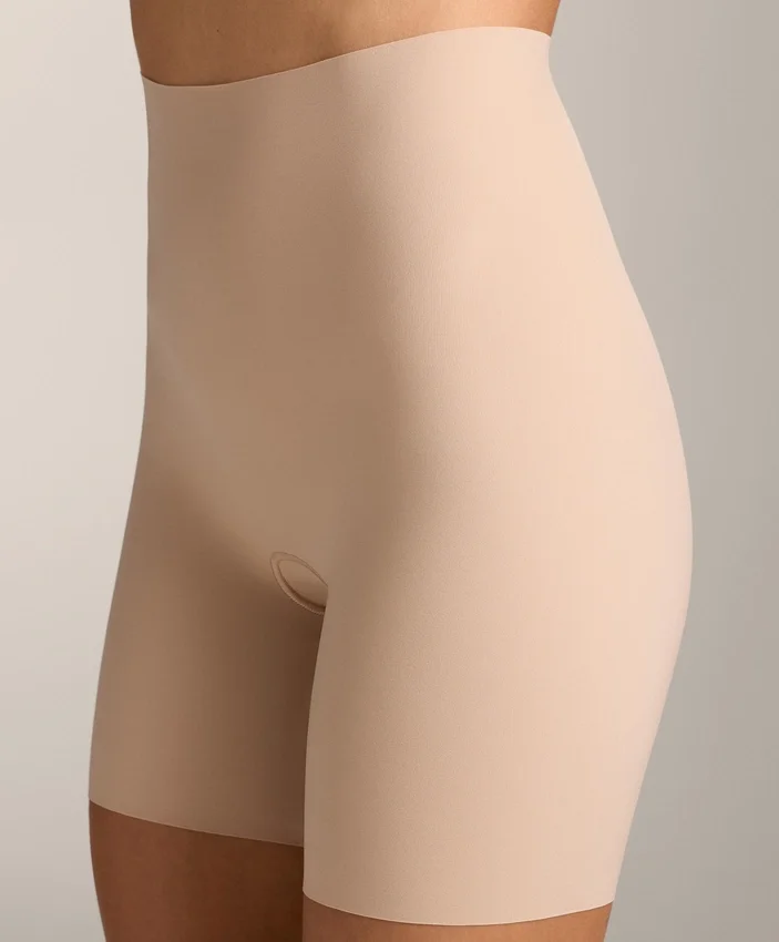 Pantaloni scurți de ciclism cu talie înaltă, din amestec de poliamidă, cu susținere medie invizibilă Pantaloni scurți de ciclism cu talie înaltă, din amestec de poliamidă, cu susținere medie invizibilă