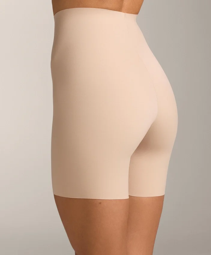 Pantaloni scurți de ciclism cu talie înaltă, din amestec de poliamidă, cu susținere medie invizibilă Pantaloni scurți de ciclism cu talie înaltă, din amestec de poliamidă, cu susținere medie invizibilă