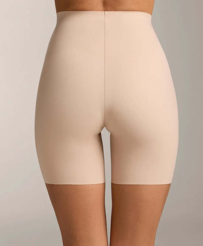 Pantaloni scurți de ciclism cu talie înaltă, din amestec de poliamidă, cu susținere medie invizibilă Pantaloni scurți de ciclism cu talie înaltă, din amestec de poliamidă, cu susținere medie invizibilă
