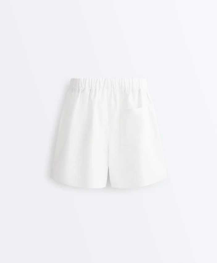 Pantaloni scurți din amestec de bumbac Pantaloni scurți din amestec de bumbac