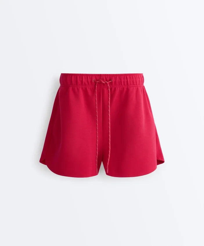 Pantaloni scurți din bumbac piqué Pantaloni scurți din bumbac piqué