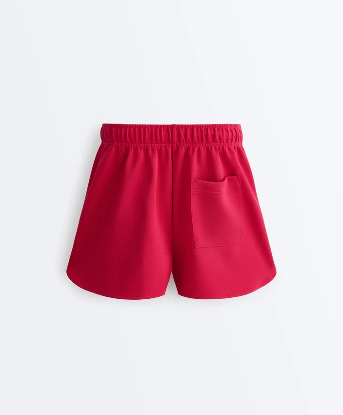 Pantaloni scurți din bumbac piqué Pantaloni scurți din bumbac piqué