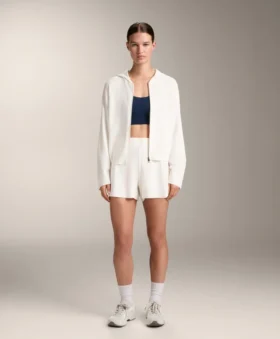 Pantaloni scurți din tricot spălat Pantaloni scurți din tricot spălat
