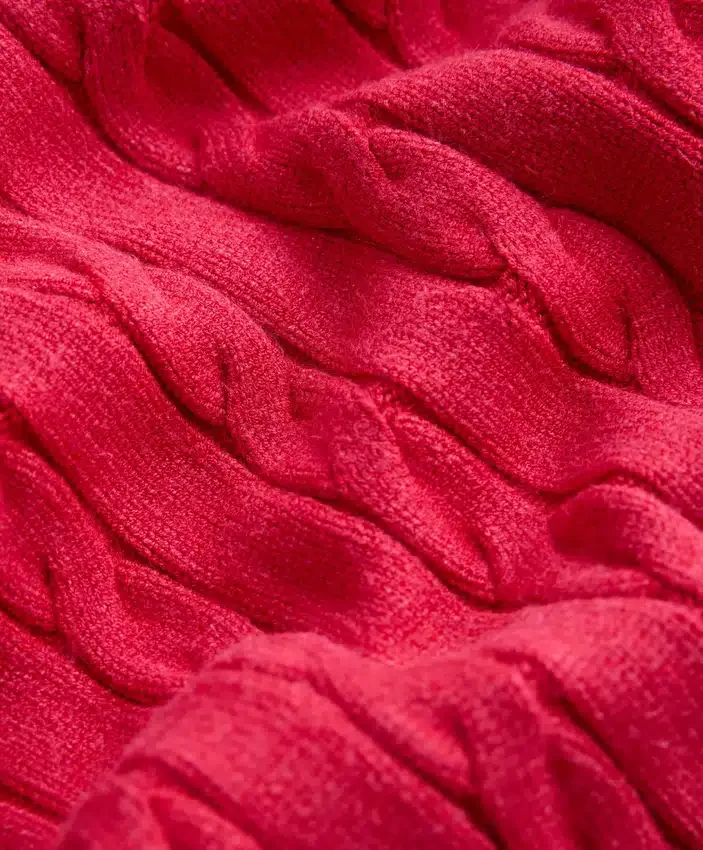 Pantaloni scurți din tricot spălat cu model împletit Pantaloni scurți din tricot spălat cu model împletit